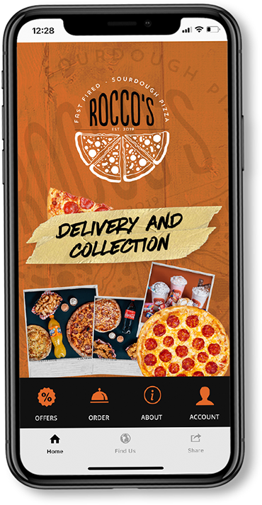 Download the Rocco's Pizza App